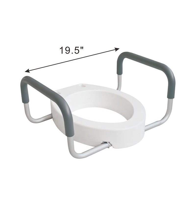 Toiletbrillift met handgrepen (langwerpig)