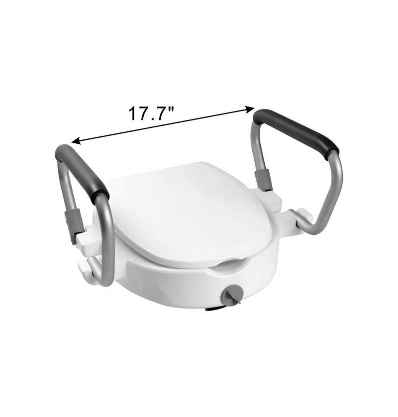 E-Z lock Verhoogde toiletbril met handgrepen & deksel